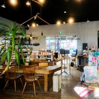 Inside the cafe at Cafe Slow in Tokyo