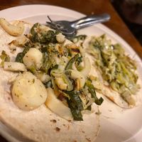 Tacos: heart of palm and artichoke at El Meson del Ahorcado  in San Jose Del Cabo