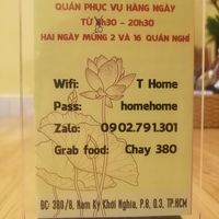 Info card at Quan Chay 380 in Ho Chi Minh City