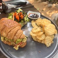 Vegetarian breakfast croissant   at Cafe Corazon in Troncones