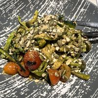 Pesto linguine but seems like everytime I try it’s different . Filled with lots of nuts  at iVegan 爱素 - Thomson Plaza in Central Singapore