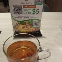 Goji berry and chrysanthemum tea good end to a good meal at iVegan 爱素 - Thomson Plaza in Central Singapore