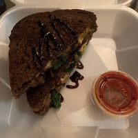 The artist, sub vegan cheese and add tofu   at The Grilled Cheese Gallery in St Augustine