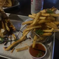 Vegan disco side of fries  at The Grilled Cheese Gallery in St Augustine