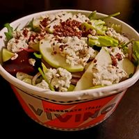 Salad with apples and almond feta at Vivino in Haifa