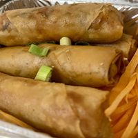 Vegan spring rolls   at Angkor Wat in Leek