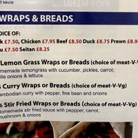 menu  at Angkor Wat in Leek