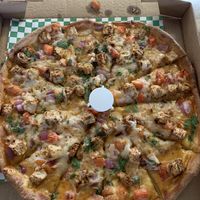 Vegan butter chicken pizza - very good!   at Pizza Twist in Roseville