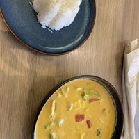 Yellow curry!  at Loving Hut - Vegan World Peace in Reykjavik