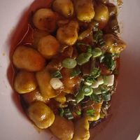 Vegan gnocchi   at La Trattoria in Orient Bay