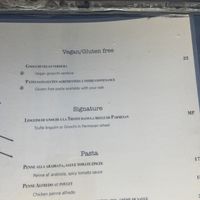 Menu  at La Trattoria in Orient Bay