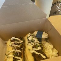 Jax Mushroom Au Jus, Potato Salad, and Flesh Squeezed Lemonade.  at The Hungry Caterpillar in Jacksonville