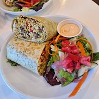 Jerk mushroom wrap at The Hungry Caterpillar in Jacksonville