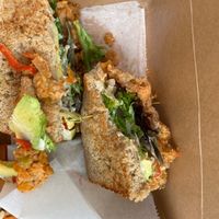 King oyster mushroom Cajun sandwich  at The Hungry Caterpillar in Jacksonville