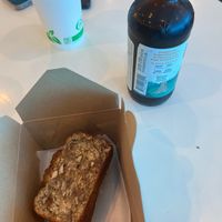 Vegan banana bread and mint kombucha  at The Hungry Caterpillar in Jacksonville