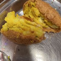 lentil potato dumpling  at Dosa Hut in Rocky Hill