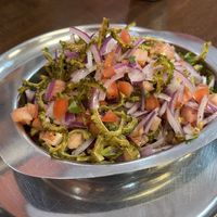 “healthy salad” with bitter gourd - wonderful!  at Dosa Hut in Rocky Hill