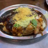 samosa chat!  at Dosa Hut in Rocky Hill