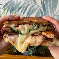 Vegan ‘joe no pastrami’  at Holy Cheesus in Newport