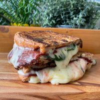 Vegan pastrami  at Holy Cheesus in Newport