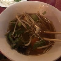 Vegan Pho came like warm at Fuzion Five in Palm Springs