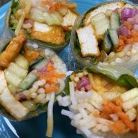Veggie/Tofu Spring Roll  at Fuzion Five in Palm Springs