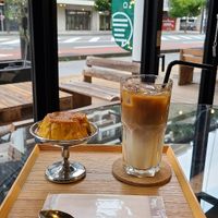 vegetarian pumpkin pudding at Manoya in Sendai