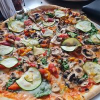 Riccardo pizza with vegan cheese at Mister O1 in Coconut Grove