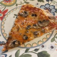 Vegan cheese and mushroom pizza slice  at Mister O1 in Coconut Grove