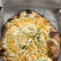 Mashed potato pizza at Three Girls Vegan Creamery - Downtown in Guilford