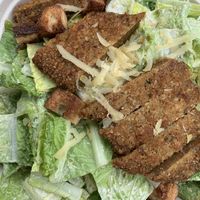 Black salt chicken ceasar salad  at Three Girls Vegan Creamery - Downtown in Guilford