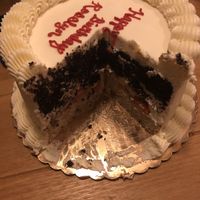 Bungalow cake cross-section  at Three Girls Vegan Creamery - Downtown in Guilford
