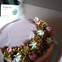 Rose and pistachio Mother's Day special at The Vegan Habit in Hythe