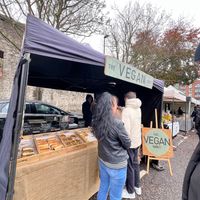 Stall at Rochester farmers market  at The Vegan Habit in Hythe