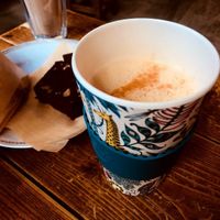 "Dirty Chai" (soy chai latte with espresso shot) at Woodberry Coffee - Setagaya in Tokyo