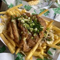 Cluckin’ fries at Oowee Vegan in Brighton