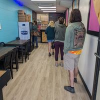 Interior of bakery at The Donut GroVe in Orono