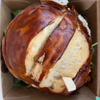 vegan pretzel bun at Burgerheart in Leipzig