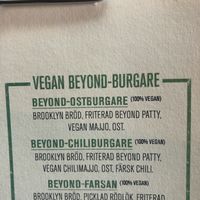 Vegan burger menu  at Brödernas in Jonkoping