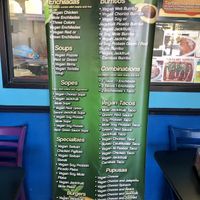 Vegan Menu at Mamicon's Vegan Mexican Restaurant in Northridge