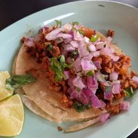 Al pastor taco 10/10 at Mamicon's Vegan Mexican Restaurant in Northridge