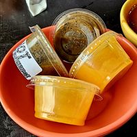 ask for hot sauce at Mamicon's Vegan Mexican Restaurant in Northridge