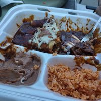 Mole Enchiladas at Mamicon's Vegan Mexican Restaurant in Northridge