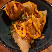 Fried dumplings at Ahimsa in Munich