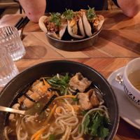 Ramen soup and baos at Ahimsa in Munich