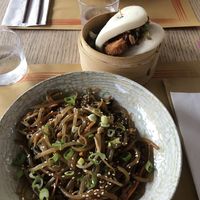 Tofu Katsu Bao and Vegan Sweet Potato Udon  at Handa in Padua