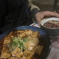 Mapo tofu with rice  at Handa in Padua