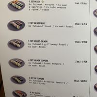 veggie menu at Sushi Ken 49 in Warsaw