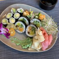 vegan sushi plate at Sushi Ken 49 in Warsaw