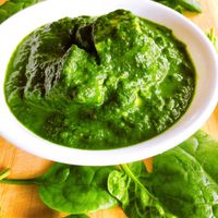 Fresh Spinach curry with hint of fenugreek leaves! at Feel Bliss in Gland